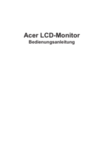 Bedienungsanleitung Acer XF273S LCD monitor