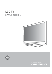 Bedienungsanleitung Grundig 37 VLE 9230 BL LCD fernseher