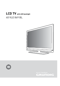 Bedienungsanleitung Grundig 40 VLE 869 BL LCD fernseher