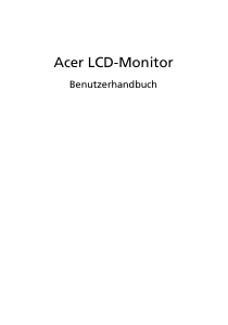Bedienungsanleitung Acer XV242YP LCD monitor