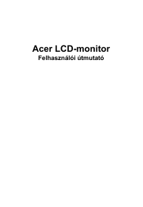 Használati útmutató Acer XV252QF LCD-monitor