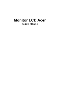 Manuale Acer XV252QF Monitor LCD