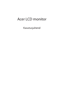 Kasutusjuhend Acer XV340CKP LCD-kuvar