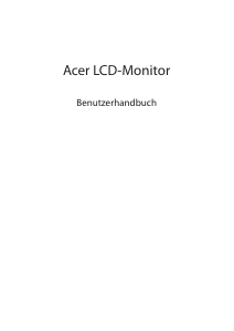 Bedienungsanleitung Acer XV340CKP LCD monitor