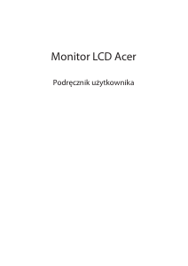 Instrukcja Acer XV340CKP Monitor LCD