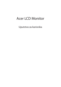 Priručnik Acer XV340CKP LCD zaslon