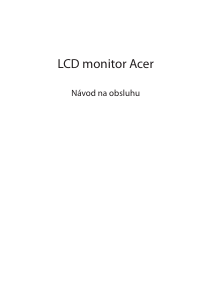 Návod Acer XV340CKP LCD monitor