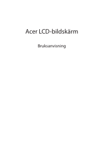 Bruksanvisning Acer XV340CKP LCD skärm