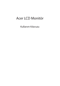 Kullanım kılavuzu Acer XV340CKP LCD ekran