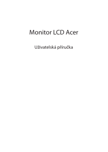 Manuál Acer XV340CKP LCD monitor