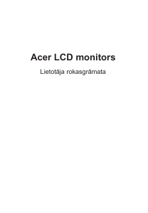 Rokasgrāmata Acer XZ242QP Šķidro kristālu monitors