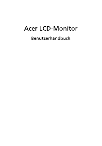 Bedienungsanleitung Acer XZ270X LCD monitor