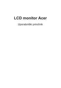 Priročnik Acer XZ272UP LCD-zaslon