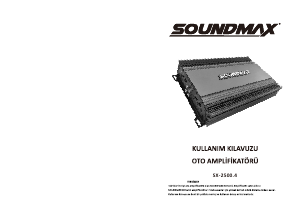 Kullanım kılavuzu Soundmax SX-2500.4 Oto amplifikatörü