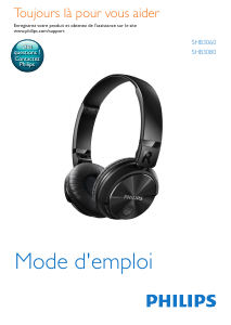 Mode d’emploi Philips SHB3080 Casque