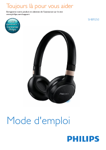 Mode d’emploi Philips SHB9250 Casque