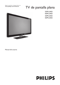 Manual de uso Philips 42PFL5403 Televisor de LED