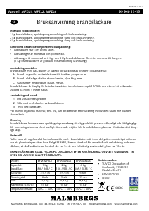 Bruksanvisning Malmbergs MFZL1 Brandsläckare