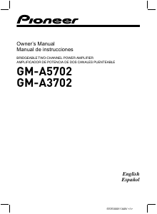 Manual de uso Pioneer GM-A3702 Amplificador para coche