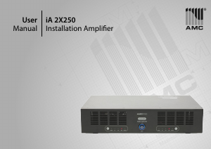 Manual AMC iA 2X250 Amplifier