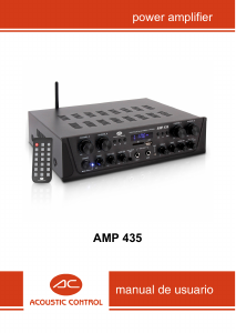 Manual de uso Acoustic Control AMP 435 Amplificador