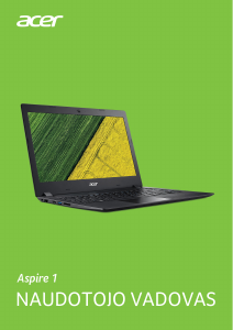 Vadovas Acer Aspire A114-31 Nešiojamasis kompiuteris