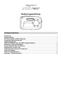 Bedienungsanleitung Easypix AquaPix W510 Neon Action-cam