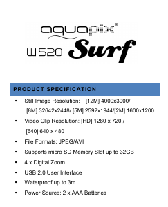 Manual Easypix AquaPix W520 Surf Action Camera