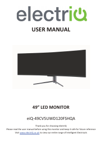 Manual ElectriQ eiQ-49CV5UWD120FSHQA LED Monitor