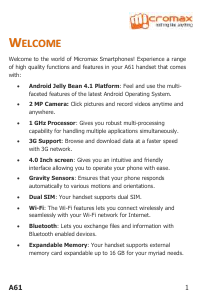 Handleiding Micromax A61 Mobiele telefoon