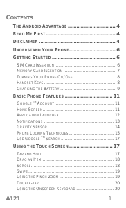 Manual Micromax A121 Mobile Phone