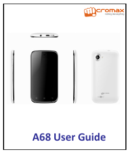 Manual Micromax A68 Mobile Phone