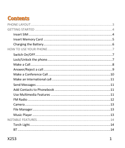 Handleiding Micromax X253 Mobiele telefoon