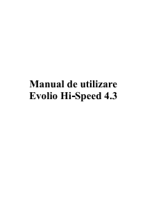 Manual Evolio Hi-Speed 4.3 Sistem de navigatie