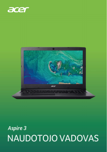Vadovas Acer Aspire A315-53G Nešiojamasis kompiuteris