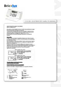 Manual de uso Bricolux 510000 BR Termostato