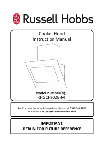 Manual Russell Hobbs RHGCH902B-M Cooker Hood