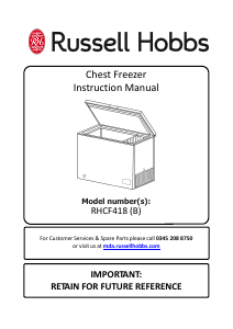 Manual Russell Hobbs RHCF418 Freezer