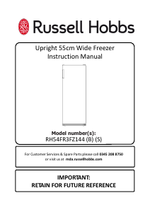 Manual Russell Hobbs RH54FR3FZ144 Freezer