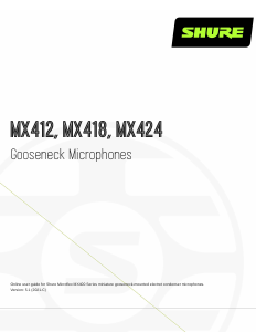 Manual Shure MX418 Microphone
