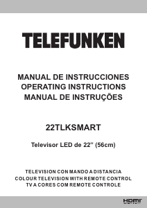 Manual de uso Telefunken 22TLKSMART Televisor de LED