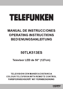 Manual de uso Telefunken 50TLK512ES Televisor de LED