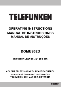 Manual de uso Telefunken DOMUS32D Televisor de LED