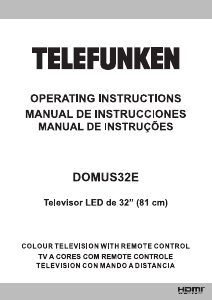 Manual de uso Telefunken DOMUS32E Televisor de LED