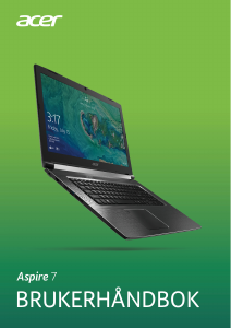 Bruksanvisning Acer Aspire A715-72G Laptop