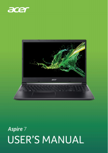 Handleiding Acer Aspire A715-74G Laptop