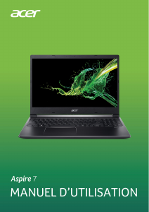 Mode d’emploi Acer Aspire A715-74G Ordinateur portable