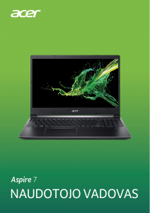 Vadovas Acer Aspire A715-74G Nešiojamasis kompiuteris