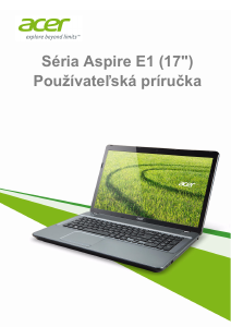 Návod Acer Aspire E1-732G Laptop