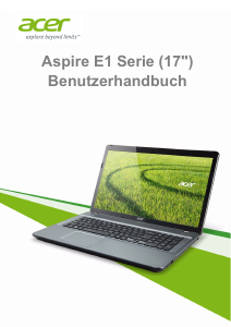 Bedienungsanleitung Acer Aspire E1-772G Notebook